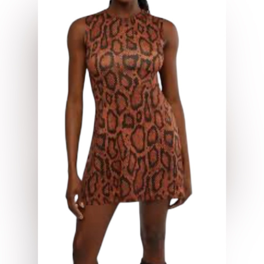 WeWoreWhat Snake Print Muscle Tank Mini Dress Size Large NWT
